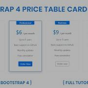 Bootstrap 4 Pricing Table Card Design Responsive Bootstrap 4 Pricing Card Table HTML5 CSS3