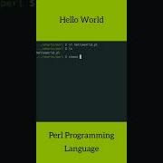 Hello World Perl Programming Language