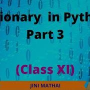 Dictionary In Python Part 3 Class XII