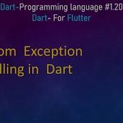 20 Dart Custom Exception Class Example Dart Tutorial In Hindi For Flutter
