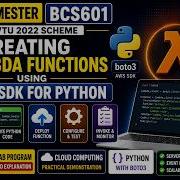 Создание лямбда функций с использованием AWS SDK для Python BCS601 VTU 2022 Scheme
