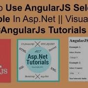 How To Use Angularjs Select Example In Asp Net Visual Studio 2015 Angularjs Tutorials 9