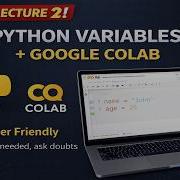 Live Python Variables Google Colab Zero To Coding Basics