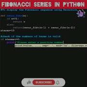 Python 82 To Display Fibonacci Sequence Using Recursion In Python Computer Programming Shorts