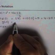 Calculate Expression For Function Notation Find G X 2 For G X X 2 10x 5 MCR3U