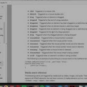 Keyboard And Mouse Event Reference JavaScript