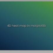 4D Heat Map In Matplotlib
