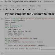 Day 74 Python Program To Check A Number Is A Disarium Number
