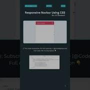 Responsive Navbar Using HTML CSS No JS Needed Shorts Webdevelopment Coding
