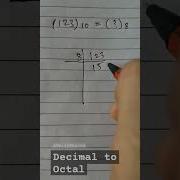 Decimal To Octal Best Viral New Top Dailyshorts Decimal Octal Decimaltooctal Viralshorts
