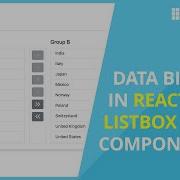 Data Binding In React ListBox Component