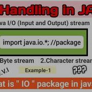 Java Io Package File Handling In Java Java IO Input Output Stream