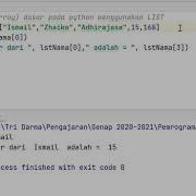 Python PyCharm Menggunakan Array Dasar Yang Tersedia Pada Python