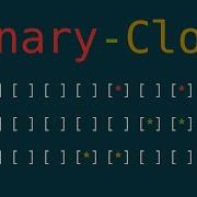 Binary Clock Themed Colored Binary Clock