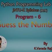 Python Programming Lab Program 6 Guess The Number