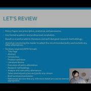 Policy Paper Walkthrough Video
