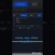 Name Age Class In Pythonbeginner Pythontricks Code Pythoncourse Coding Pythontutorial