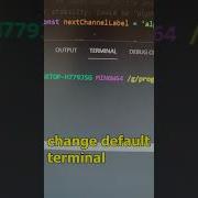 How To Change VS Code Default Terminal Shorts Code Vscode Programming How