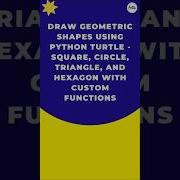 Draw Geometric Shapes In 60 Seconds Python Turtle Shorts