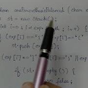 Balanced Parenthesis Using Stack