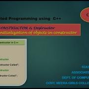 Dynamically Initialization Of Objects In Constructor
