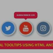 How To Make An Social Icons Hover Tooltips Using HTML And CSS CSS Tooltips No JS Tooltips