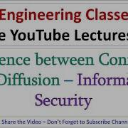 Difference Between Confusion And Diffusion Information Security Lectures Hindi
