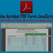 PDF Script To Set Script To Infinite Number Of Fields All At Once With Single Button Click