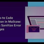 Re Moo Te Code Execution In Mailcow Always Sanitize Error Messages