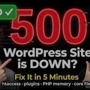 How To Fix 500 Internal Server Error In WordPress In 5 Minutes Step By Step