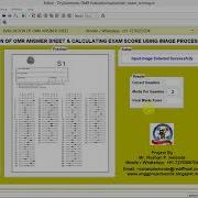 OMR Answer Sheet Evaluation Using Matlab Project Code