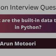 What Are The Built In Data Types In Python Python Interview Question 34