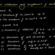 Union Intersection And Complement Of Events Probability