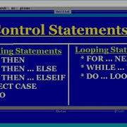 Control Loop Statements In Qbasic