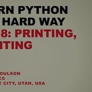 Learn Python The Hard Way Ex 08 Printing Printing