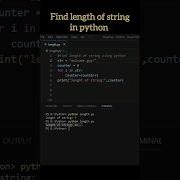 Python Program To Find Length Of The String Python Shorts Short