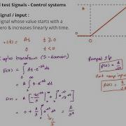 Control System Standard Test Signals Ramp Input