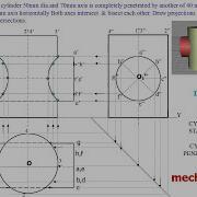 Intersections Of Solids Cylinder Vs Cylinder Engineering Drawing
