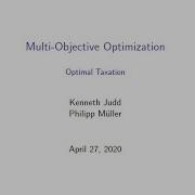 Multiobjective Optimization Ken Judd Numerical Methods In Economics Lecture 24