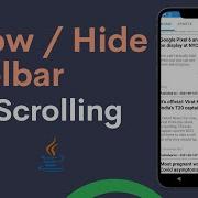 Show Hide Toolbar How To Hide Show Toolbar On Scroll In Recyclerview Android Tech Projects