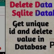 How To Delete Data From SqLite Database Android Programming