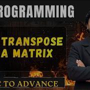 Find Transpose Of A Matrix In Hindi