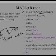 Growth Models Exponential And Logistic Programing In MATLAB Python