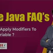 Can We Apply Modifiers To Local Variable Core Java Interview Questions Naresh IT