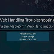 Web Handling Troubleshooting Using MapleSim Web Handling Library