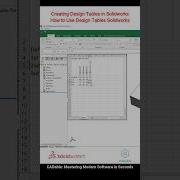 Creating Design Tables In Solidworks How To Use Design Tables Solidworks DesignTablesSolidworks