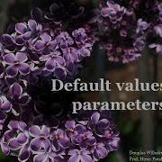 1 30 Default Values Of Parameters