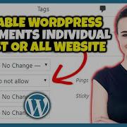 How To Disable WordPress Comments Individual Post Or All Website 2026