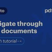 How To Navigate Through PDF In PdfFiller