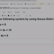 Solving The Linear System Equations Using Gauss Seidel Method In Python